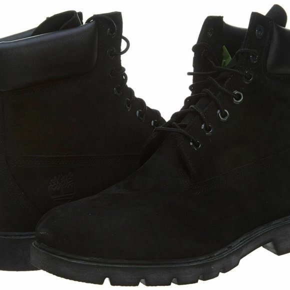 Timberland Men\'s 6\'Inch Basic Waterproof Suede Nubuck Boots Black 19039 ALL SIZE